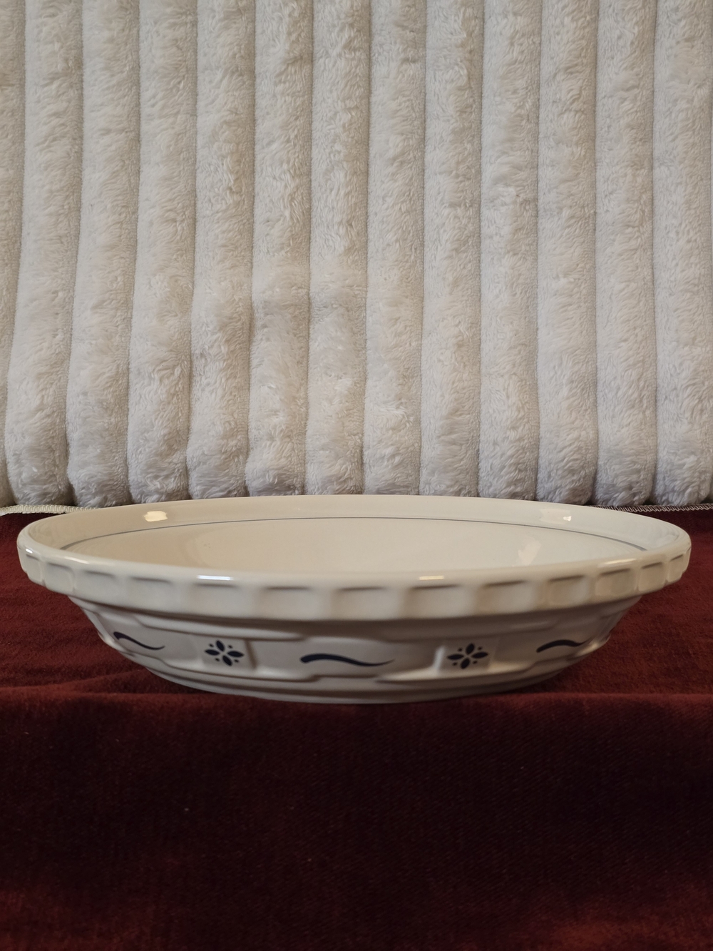 Longaberger Woven Traditions Classic Blue 10” Pie Plate USA